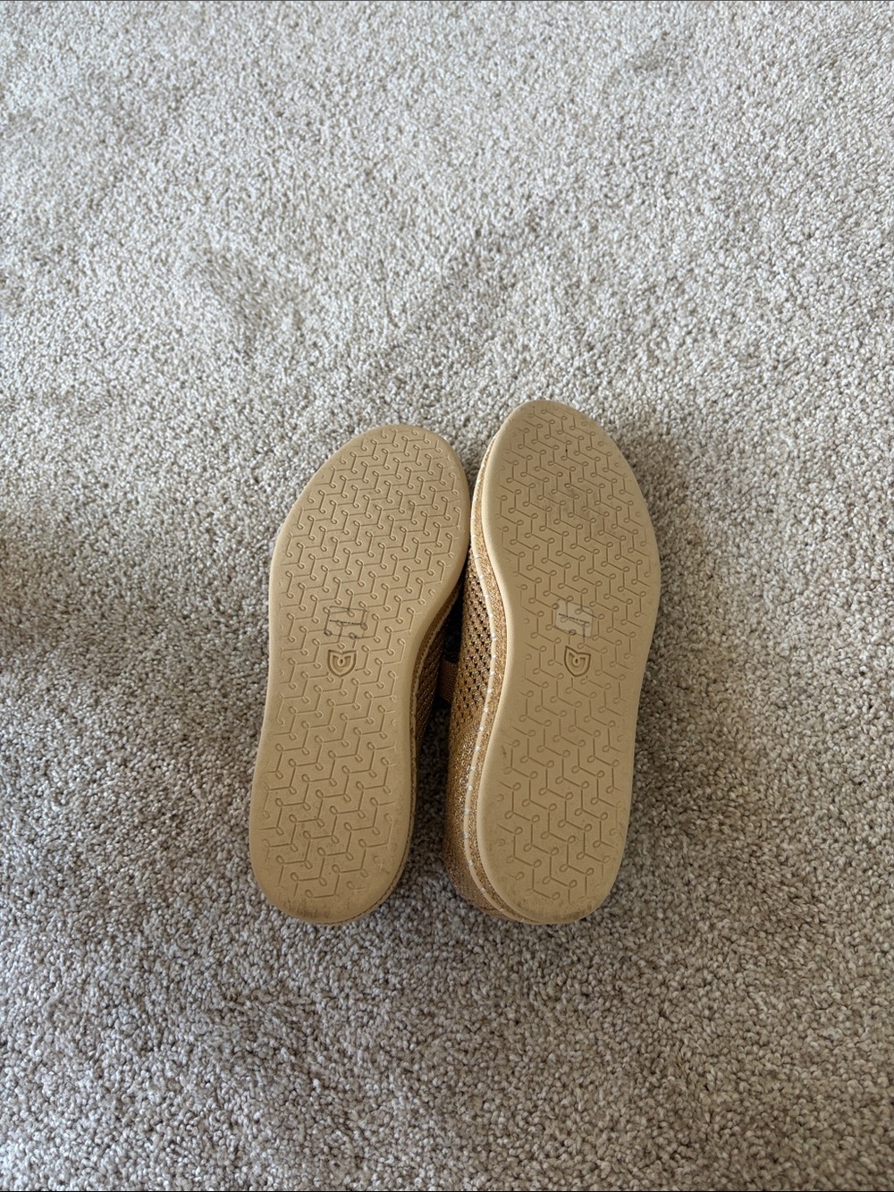 Rothy's Tan Mary Jane Flats with Gold Hardware - Picture 2 of 4